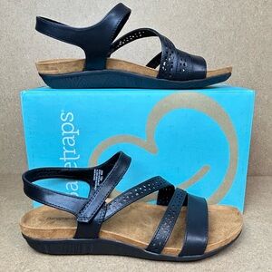 New Baretraps Womens Jinna Strap Black Sandals Size 10 M